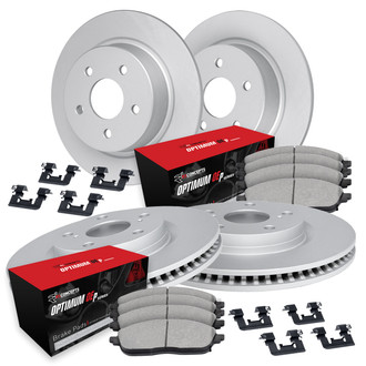 R1 Concepts® - Plain Brake Kit with Optimum OE Pads