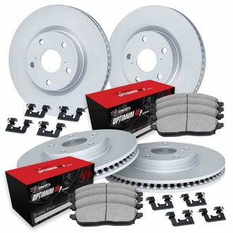 R1 Concepts® - Front and Rear Brake Kit with Optimum OE Pads