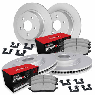 R1 Concepts® - Front and Rear Brake Kit with Optimum OE Pads