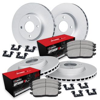 R1 Concepts® - Front and Rear Brake Kit with Optimum OE Pads
