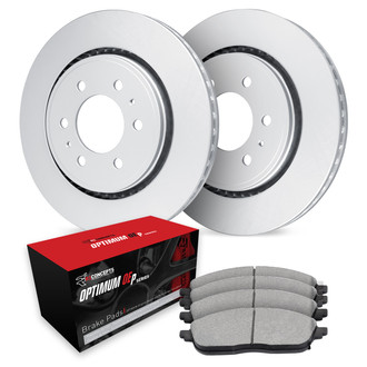 R1 Concepts® - Plain Front Brake Kit with Optimum OE Pads