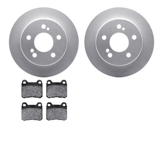 R1 Concepts® WDUN1-63118 - Carbon Series Rear Brake Kit with 5000 OE Pads
