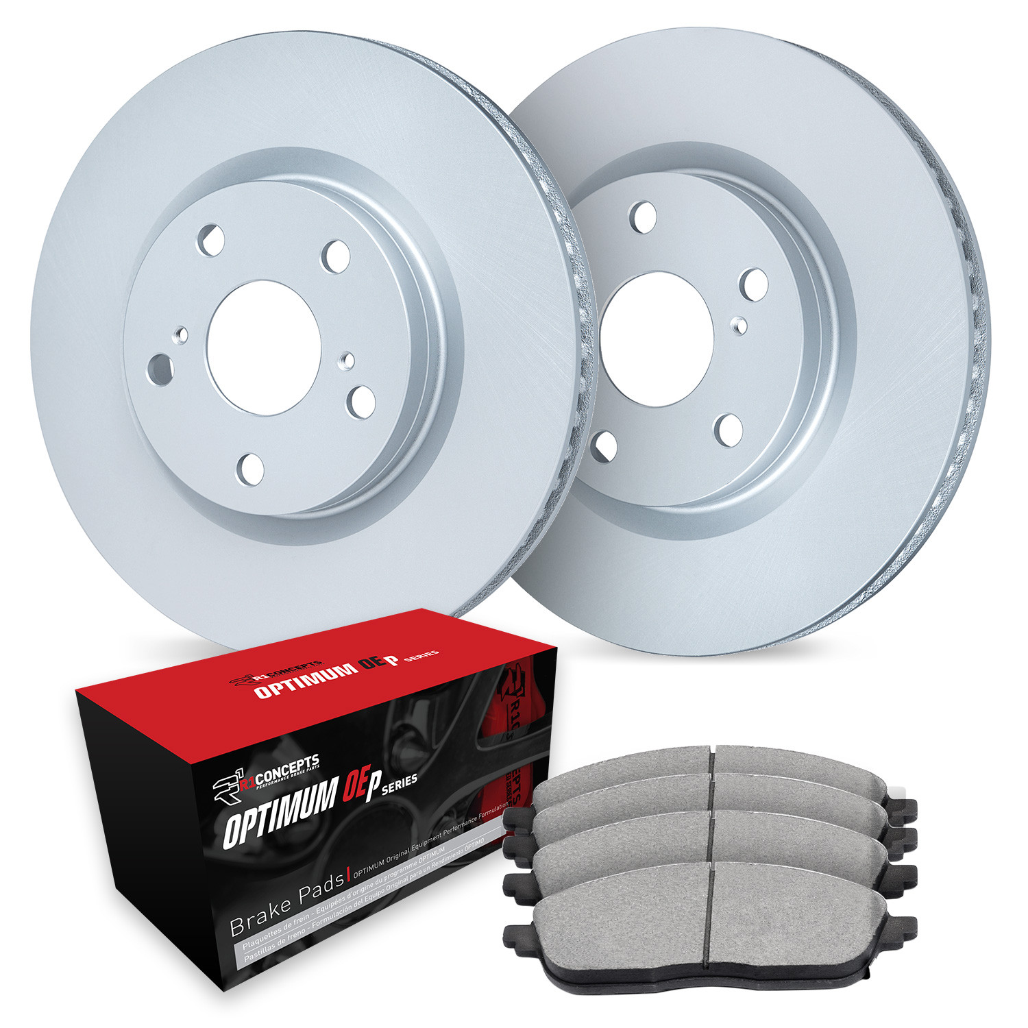 R1 Concepts® WDUN1-73168 - Carbon Series Front Brake Kit with 5000