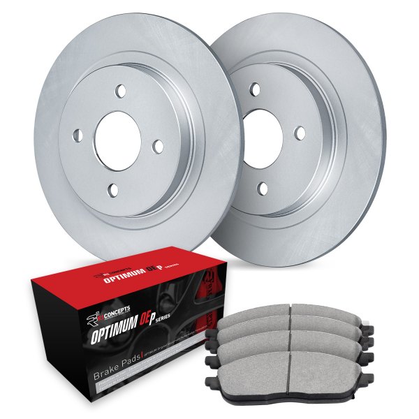  R1 Concepts® - Carbon Series Rear Brake Kit with 5000 OE Pads