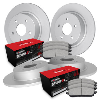 R1 Concepts® - Front and Rear Brake Kit with Optimum OE Pads