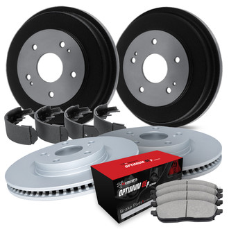 R1 Concepts® - Carbon Coated Brake Kit with Optimum OE Pads