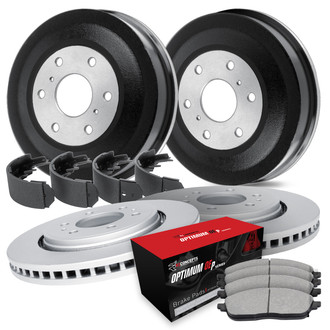 R1 Concepts® WDUN2-47138 - Front and Rear Brake Kit with Optimum OE Pads
