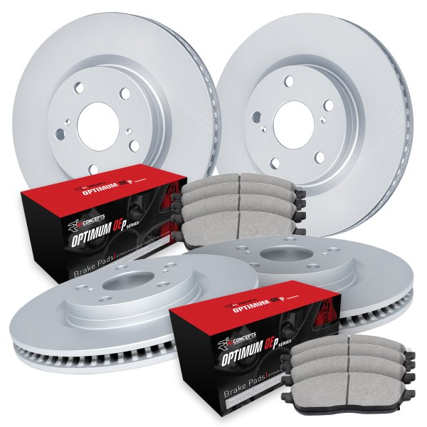  R1 Concepts® - Front and Rear Brake Kit with Optimum OE Pads