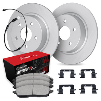 R1 Concepts® - Plain Rear Brake Kit with Optimum OE Pads