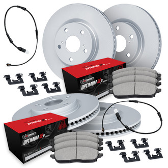 R1 Concepts® - Plain Brake Kit with Optimum OE Pads