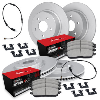 R1 Concepts® - Plain Brake Kit with Optimum OE Pads