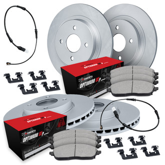 R1 Concepts® - Front and Rear Brake Kit with Optimum OE Pads
