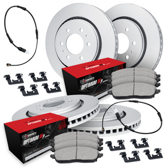 R1 Concepts® - Carbon Coated Brake Kit with Optimum OE Pads