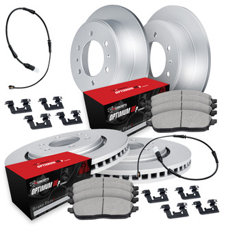 R1 Concepts® - Carbon Coated Brake Kit with Optimum OE Pads