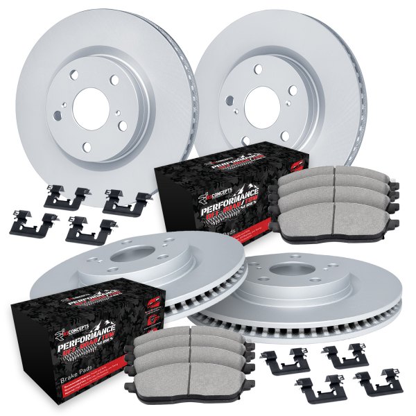  R1 Concepts® - Carbon Series Front and Rear Brake Kit with Performance Off-Road/Tow Brake Pads