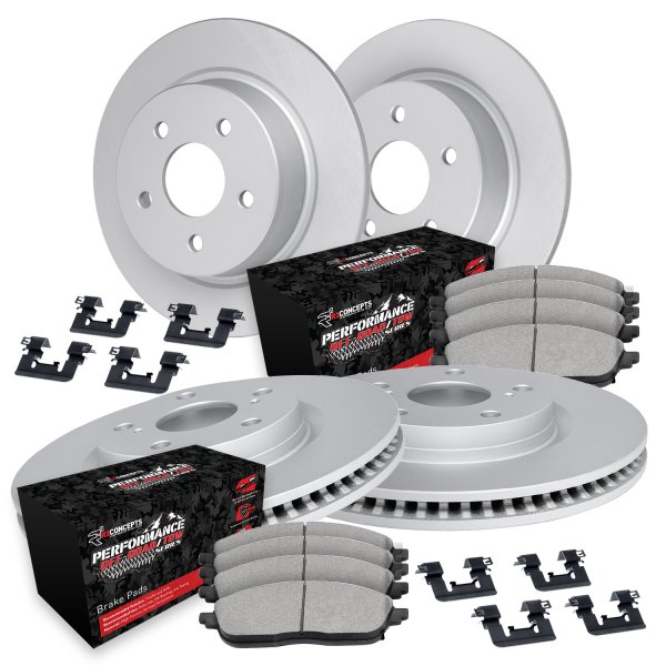  R1 Concepts® - Carbon Series Front and Rear Brake Kit with Performance Off-Road/Tow Brake Pads