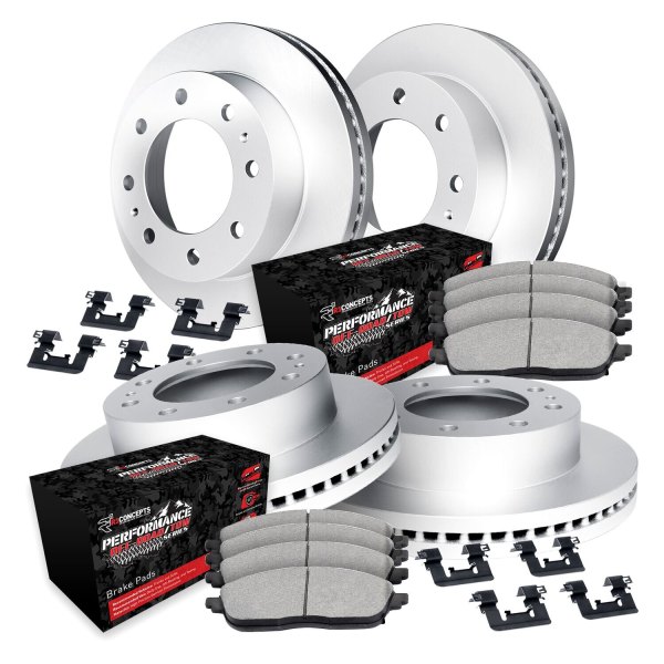  R1 Concepts® - Carbon Series Front and Rear Brake Kit with Performance Off-Road/Tow Brake Pads