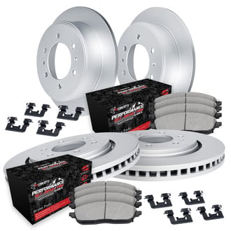 R1 Concepts® - Carbon Series Front and Rear Brake Kit with Performance Off-Road/Tow Brake Pads