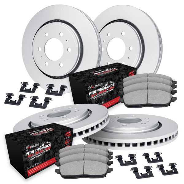  R1 Concepts® - Carbon Series Front and Rear Brake Kit with Performance Off-Road/Tow Brake Pads