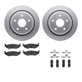 R1 Concepts® WDWH1-40029 - Rear Brake Kit with Ceramic Pads