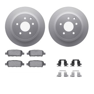 R1 Concepts® WDWH1-67034 - Rear Brake Kit with Ceramic Pads