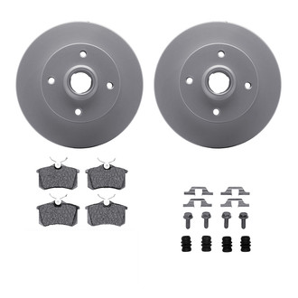 R1 Concepts® WDWH1-74012 - Rear Brake Kit with Ceramic Pads