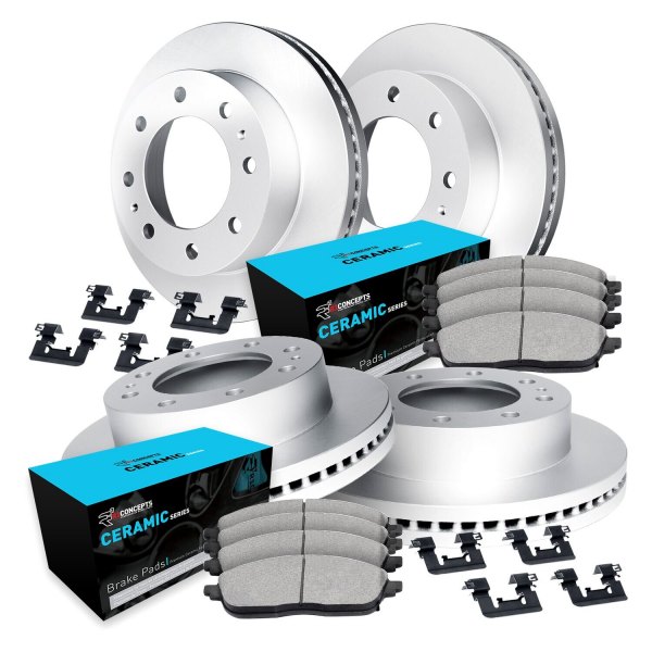  R1 Concepts® - Front and Rear Brake Kit with Ceramic Pads