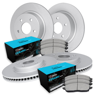 R1 Concepts® - Front and Rear Brake Kit with Ceramic Pads