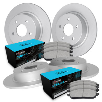 R1 Concepts® - Front and Rear Brake Kit with Ceramic Pads
