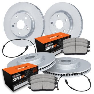 R1 Concepts® - Front and Rear Brake Kit with Super Duty Pads