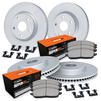 R1 Concepts® - Front and Rear Brake Kit with Super Duty Pads