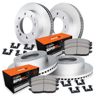 R1 Concepts® - Front and Rear Brake Kit with Super Duty Pads