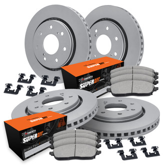R1 Concepts® - Front and Rear Brake Kit with Super Duty Pads
