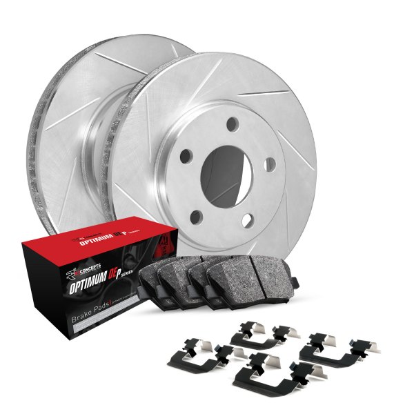  R1 Concepts® - Slotted Front Brake Kit with 5000 OE Pads