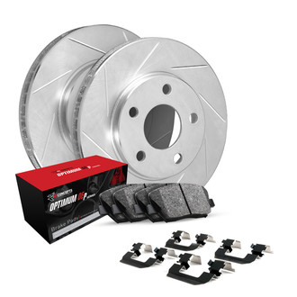 R1 Concepts® - Slotted Front Brake Kit with 5000 OE Pads