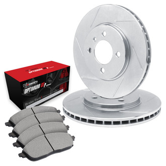 R1 Concepts® - Slotted Front Brake Kit with 5000 OE Pads