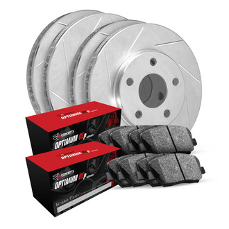 R1 Concepts® - Slotted Brake kit with Optimum OE Pads