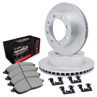 R1 Concepts® - Slotted Rear Brake Kit with Performance Off-Road/Tow Brake Pads