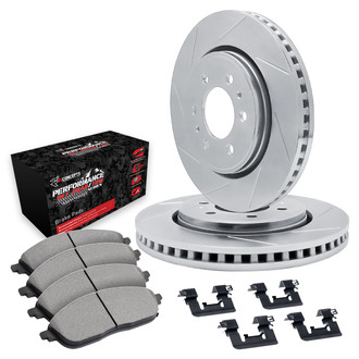 R1 Concepts® - Slotted Front Brake Kit with Performance Off-Road/Tow Brake Pads