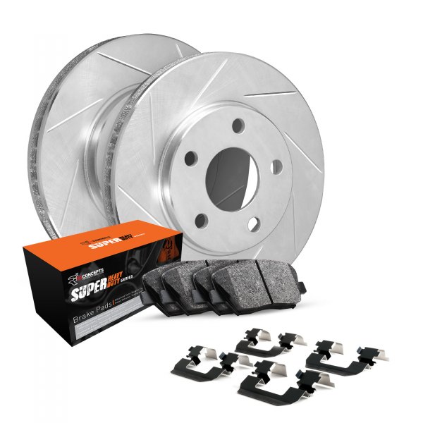  R1 Concepts® - Slotted Front Brake Kit with Super Duty Pads