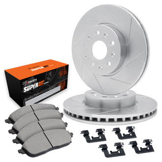 R1 Concepts® - Slotted Front Brake Kit with Super Duty Pads
