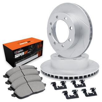 R1 Concepts® - Slotted Front Brake Kit with Super Duty Pads