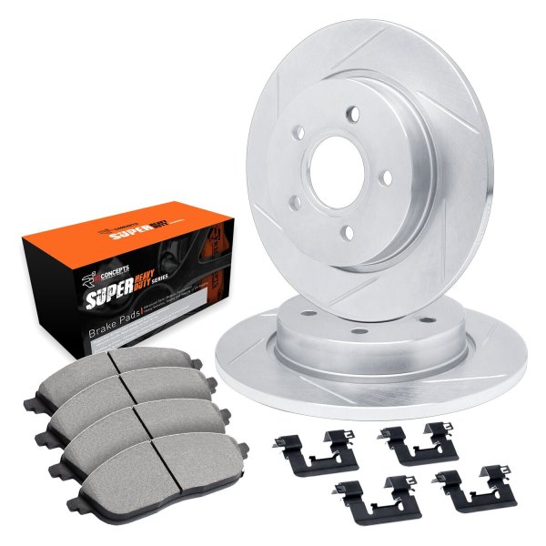  R1 Concepts® - Slotted Rear Brake Kit with Super Duty Pads