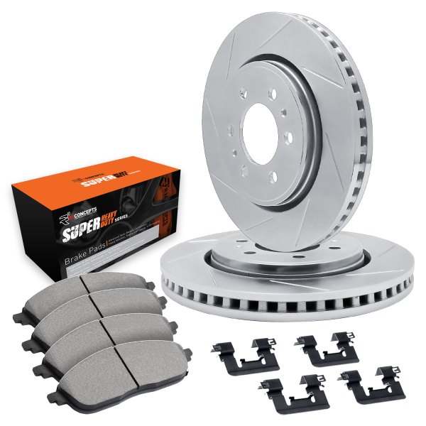  R1 Concepts® - Slotted Front Brake Kit with Super Duty Pads