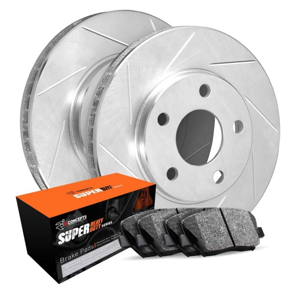  R1 Concepts® - Slotted Front Brake Kit with Super Duty Pads