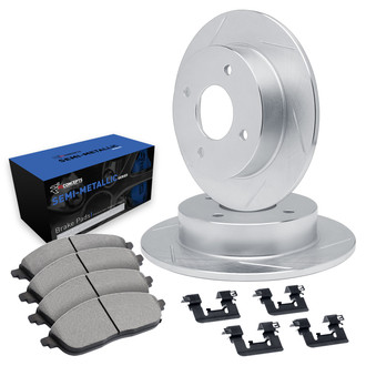 R1 Concepts® - Slotted Brake Kit with Semi-Met Pads