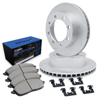R1 Concepts® - Slotted Brake Kit with Semi-Met Pads