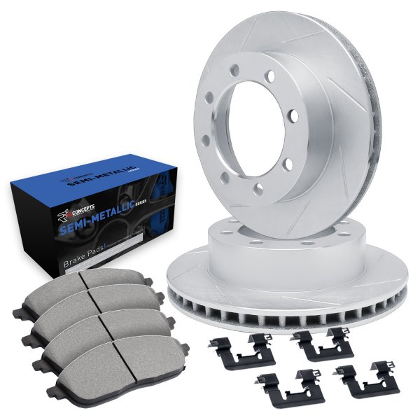  R1 Concepts® - Slotted Rear Brake Kit with Semi-Met Pads