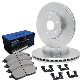 R1 Concepts® - Slotted Front Brake Kit with Semi-Met Pads