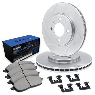 R1 Concepts® - Slotted Brake Kit with Semi-Met Pads